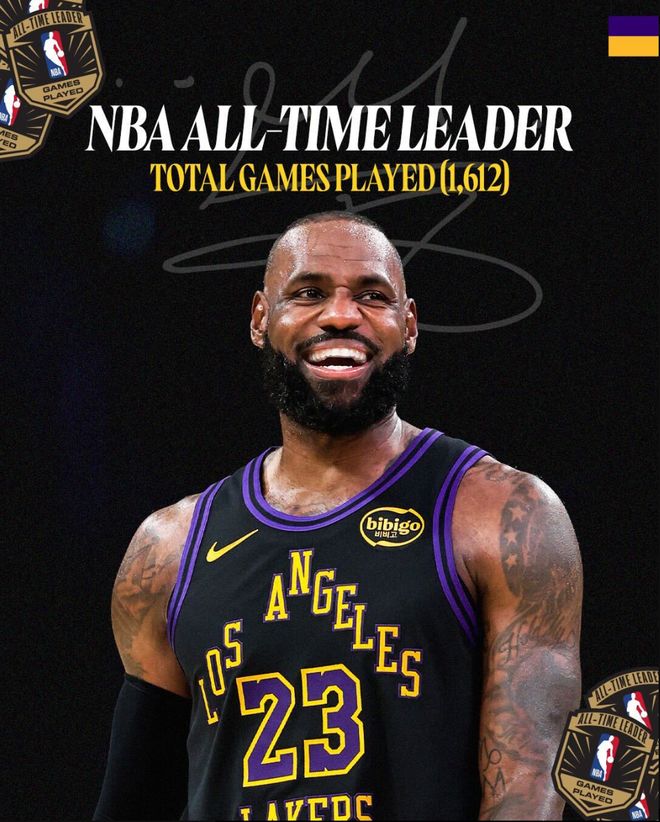 勒布朗-詹姆斯超越帕里什成历史出场王 41岁仍显